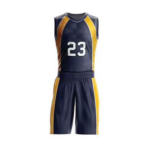 Conjunto de uniforme de baloncesto personalizado de poliéster 100%, nuevo estilo, uniforme de verano con función transpirable, posición de logotipo frontal de talla grande - Product Image 1