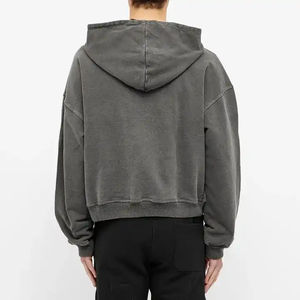 Sudadera con Capucha Lavada al Ácido al por Mayor, 100% Algodón, Sudadera con Capucha de Felpa Cepillada de Punto Extra Grande para Hombre, 350GSM, Ropa de Invierno - Product Image 2