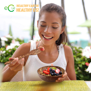 Bols en coquille de noix de coco naturelle biodégradable durable utilisés pour la décoration de nourriture de salade de fruits fabriqués au Vietnam de haute qualité - Product Image 3