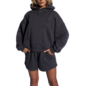 IRON MARK INDUSTRIES Ensemble 2 pièces unisexe hiver, sweat à capuche et pantalon de jogging polaire, imprimé personnalisé délavé à l'acide, motif animal, pour maternité - Product Image 2