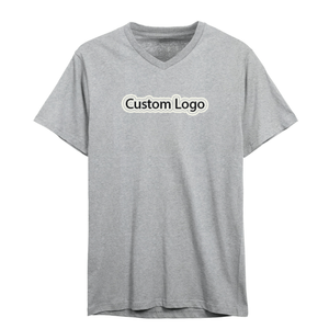 100% Cotton Slim-Fit Tees for Men Women Customised Vendor <b>Stone</b> Wash Embroidery Streetwear Solid Pattern Custom Printed T-Shirts - Product Image 1