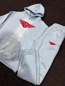 Survêtement en polaire pour l'échauffement des hommes survêtements vierges jogging ensembles joggings unis ensemble de vêtements de sport pour hommes - Product Image 6