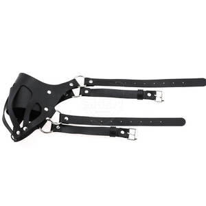 หน้ากากหนังแท้สำหรับการพันธนาการ อุปกรณ์เสริมสำหรับผู้ใหญ่ที่เซ็กซี่ พร้อมการปรับขนาดที่สามารถปรับได้ และหน้ากากหนังที่ทนทาน - Product Image 2