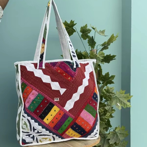 Handmade Cotton Quilted Tote <b>Bag</b> <b>Womens</b> Patchwork Printed Shopping <b>Bag</b> Grocery <b>Beach</b> <b>Bag</b> for Daily Use and Travel Perfect Gift - Product Image 1