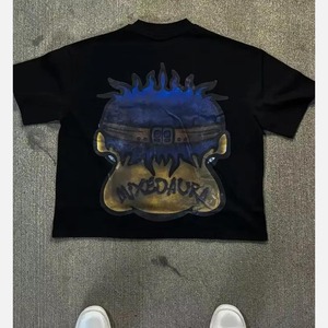 เสื้อยืดโอเวอร์ไซส์ไร้รอยต่อสำหรับสตรีทแวร์เปิดไหล่ไหล่แบบ Boxy พอดีตัวเสื้อฮิปฮอปตัวสั้นตามสั่งสำหรับลุคอินเทรนด์ - Product Image 2