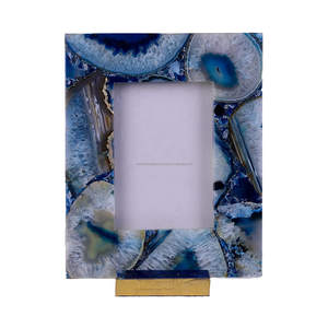 กรอบรูปพลอยสีโรสควอตซ์และโมราสีฟ้ากรอบรูปหินโมราหรูหราสำหรับตกแต่งบ้านที่สวยงาม - Product Image 4
