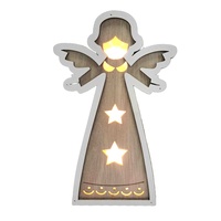 Luz LED con Forma de Reno Hecha a Mano por CK, Funciona con 3 Pilas AA, Luz Blanca Cálida, Decoración Navideña para el Hogar, 18.5 cm, para Mesa