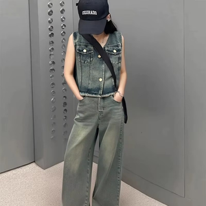 Gilet en jean unisexe sans manches, nouveau design, à la mode, pour hommes et femmes, avec capuche, fourni directement par l'usine - Product Image 4