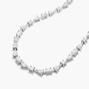 5.00 MM Lab Grown Diamond Tennis Chaîne Collier Bling Cut Femme Argent/Plaqué Or 10K Pièce de Déclaration pour Or Jaune PT950 - Product Image 5