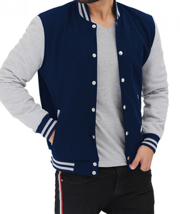 New Latest Style <b>Waterproof</b> OEM Service Design Wholesale Custom Latest <b>Long</b> Sleeve Varsity <b>Jacket</b> Men Plain Blank Embroidered - Product Image 2