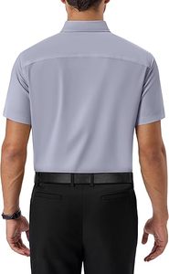 Nuevas Camisas de Vestir de Manga Larga para Hombre, Antiarrugas, Transpirables, Lisas, Ajustadas, con Bolsillos en el Pecho, de Algodón para Verano, al por Mayor - Product Image 3