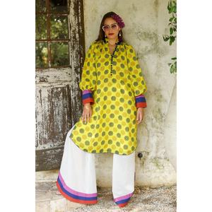 Traje casual de 3 piezas sin coser con estampado floral, transpirable, con cremallera hasta el suelo, ODM Day CL-52457, Dupatta estampada con estampado floral - Product Image 4