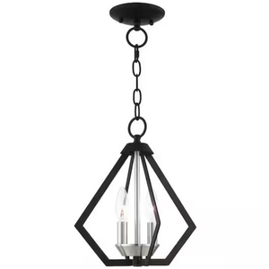 Modern Decorative <b>Black</b> Iron Hanging Lantern Exclusive Quality Oval Ceiling Installation Factory Price for Restaurant <b>Lighting</b> - Product Image 1