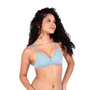 Sujetador inalámbrico de encaje con estampado de moda, copa A delgada, tallas 34-38, con tirantes ajustables y detalles de pedrería, para mujer con busto pequeño. - Product Image 1