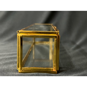 Caja de cristal moderna de alta calidad, marco de Metal dorado, forma de tamaño personalizable para regalos de boda, rollo de caligrafía, invitación para el hogar - Product Image 4