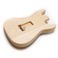 Kits de corps de guitare électrique pour gaucher, personnalisables en gros, finition brillante, 3 micros simple bobinage, manche en érable, bois multi-style