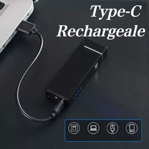 ولاعة سجائر إبداعية مقاومة للرياح من سبائك الزنك بقوس مزدوج <span class=keywords><strong>USB</strong></span>، بيع بالجملة، قابلة لإعادة الشحن ببطارية ليثيوم مخصصة - Product Image 4