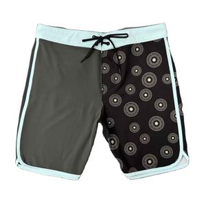 กางเกงขาสั้นชายหาดผ้าแคนวาสผสมโพลีเอสเตอร์และคอตตอน แห้งเร็ว เอวกลาง มีเชือกผูก ลายเรียบ สไตล์ลำลอง ขายส่ง - Product Image 4