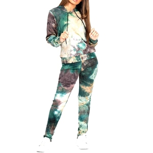 Customized Women's <b>Tie</b> <b>Dye</b> Tracksuit for Jogging Training Breathable Quick Dry High Quality Comfortable Casual Style - Product Image 2