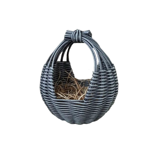 Panier de canne et de jute en osier fait à la main panier de fruits de vente chaude forme panier de canne décoratif pour fruits et autres accessoires - Product Image 5