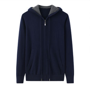 Nouveautés Vêtements décontractés Sweats à capuche à fermeture éclair intégrale surdimensionnés Dernier style Manches longues en coton Fabriqués Sweats à capuche et sweat-shirts pour hommes - Product Image 2