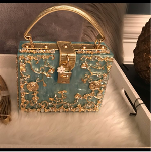 Premium marble hand clutch, high-end stone <b>purses</b> handcrafted stylish designs, elegant luxury accessories at wholesale prices - Product Image 3