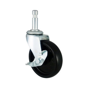 Ruedas giratorias de 3 pulgadas con tapón Rueda negra de PP para muebles o carrito - Product Image 1