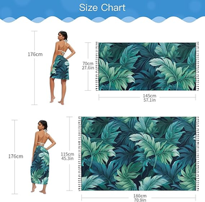 Sarong en polyester respirant pour la plage, le bord de la piscine, la détente et les voyages - Product Image 6