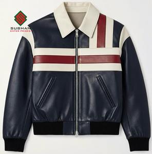 Chaqueta Bomber de Cuero Sintético Hecha a Mano para Hombre |   Chaqueta de Invierno Estilo Casual Holgada |   Ropa de Abrigo Moderna con Forro de Lana |   Regala para él - Product Image 5