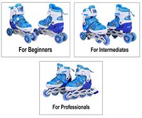 Patins à roulettes en ligne réglables 3-en-1 IRIS AS-001 avec roulements ABEC-7 et roues en PU, chaussures de patinage convertibles pour enfants et adolescents, pour l'extérieur
