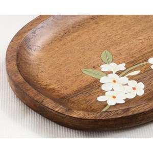 Plateau de service en bois gravé fait à la main, écologique, personnalisable, passe au lave-vaisselle et au micro-ondes, pour la maison, le restaurant, le bar, l'hôtel, le mariage - Product Image 6