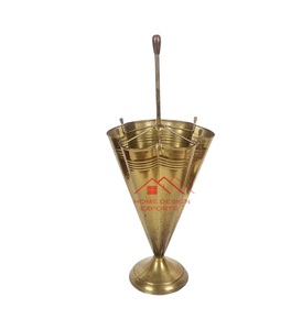 Support de parapluie de vente chaude de conception martelée en métal en laiton pour le support de parapluie d'organisateur de chambre d'hôtel à la maison - Product Image 1