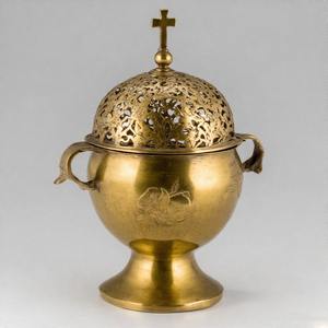 กระถางไฟประดับโบสถ์ทำจากทองเหลือง - Product Image 6