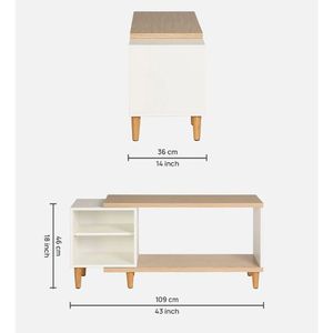 Console TV moderne Yemon finition naturelle pour téléviseurs jusqu'à 32 "pour salon - Product Image 2