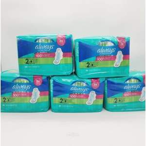 แผ่นผ้าฝ้ายบริสุทธิ์ของผู้หญิงที่มีปีก, ขนาด2, การดูดซับหนัก, นับ24 - Product Image 3