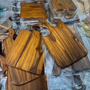 Tabla de cortar rectangular de madera con superficie lisa para cocina, alimentos, preparación y servir, de la mejor calidad, al por mayor. - Product Image 1