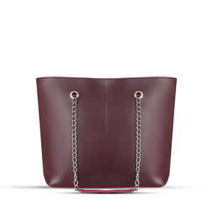 MAROON Women's Genuine Leather <b>Tote</b> <b>Bags</b> Large Capacity <b>Vintage</b> Designer Shoulder Handbag Zipper Simple Stylish Casual Daily Use - Product Image 3