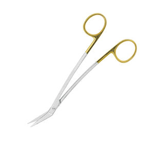 Profesional Dental Locklin Gum Scissor Acero alemán Medio oro Ángulo en forma de borde de corte Acero inoxidable Cirugía médica - Product Image 5