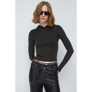 Sudadera Básica con Capucha de Tela Twill con Efecto Desteñido - Product Image 1