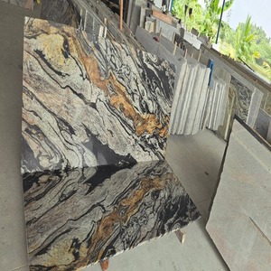 Dalle de pierre en granit jaune doré poli pour comptoirs d'îlot personnalisés, panneaux muraux rembourrés de salle de bain et surfaces décoratives - Product Image 3