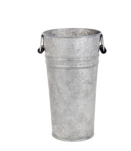 Classic White <b>Galvanized</b> <b>Bucket</b> Planter Round Home and Garden Decor with Floor Usage Manufactured Classic Pail - Product Image 2