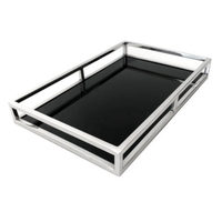 Plateau de service en métal de haute qualité au design attrayant, pour la maison, les restaurants, décoration de table, taille et logo personnalisables, A.H.