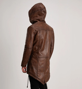 Chaqueta Bomber de Cuero Personalizada Unisex con Cuello Alto Impermeable para Hombre - Product Image 5