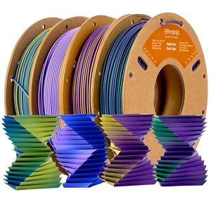 1.75 มม- 0.03 มม. รวม 4 ม้วน PLA Matte Dual-Color Filament 3D ชุดอุปกรณ์เสริมสำหรับเครื่องพิมพ์ 250 ก. 190-220C 55-70C - Product Image 1