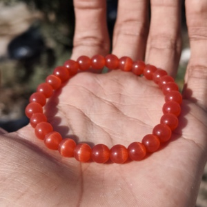 8mm Natural Red Jasper Ball Beads Unisex Trendy <b>Healing</b> Reiki Gemstone Silver Plated Luxury Gift Stretch <b>Bracelet</b> - Product Image 2