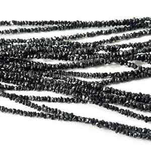 ลูกปัดเพชรดิบสีดำธรรมชาติ ขนาด 2-3 มม. แบบหยาบ ไม่เจียระไน สำหรับทำเครื่องประดับ ราคาโรงงานขายส่ง - Product Image 2