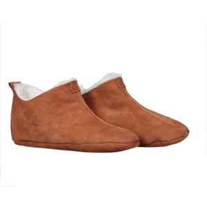 Calcetines de invierno de cuero auténtico, suela superior Unisex, forro polar de oveja nobuk, forma de pie más ancha, letra transpirable ecológica - Product Image 1