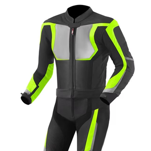 Traje de moto con diseño de logotipo personalizado al por mayor para material de cuero cómodo y ligero traje de motorista de piel auténtica - Product Image 4