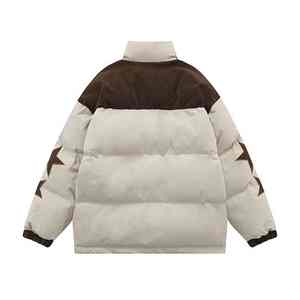 <b>Streetwear</b> Nylon Quilted Down Parkas <b>Y2K</b> Winter Cotton Patchwork Embroidery Padded Warm Loose Puffer Jacket - Product Image 5