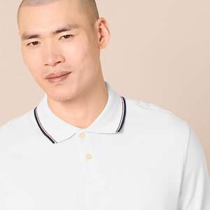 Chemise décontractée sportive pour homme, tricotée unie, écologique, avec logo imprimé par transfert thermique, boutonnée, manches courtes - Product Image 4